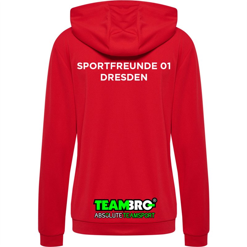Sportfreunde 01 Handball Kapuzenjacke Damen rot