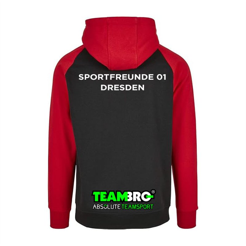 Sportfreunde 01 Handball Hoodie Unisex schwarz/rot