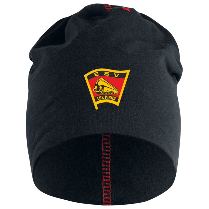ESV Lok Pirna Beanie schwarz/rot 