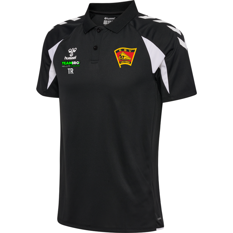 ESV Lok Pirna Polo Unisex schwarz/weiss