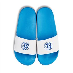 Stahl Riesa  Badelatschen blau/weiss