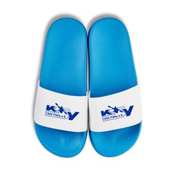 Stahl Riesa  Badelatschen blau/weiss