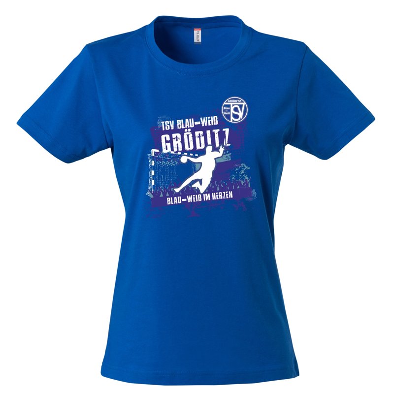 TSV Blau-Weiß Gröditz Fanshirt Damen - Blau-Weiß im Herzen