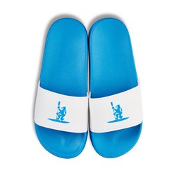 KVL Badelatschen blau/weiss