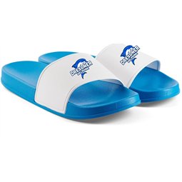 Stahl Riesa  Badelatschen blau/weiss