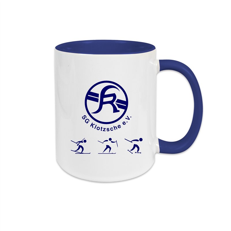 SG Klotzsche Ski Tasse blau/weiss