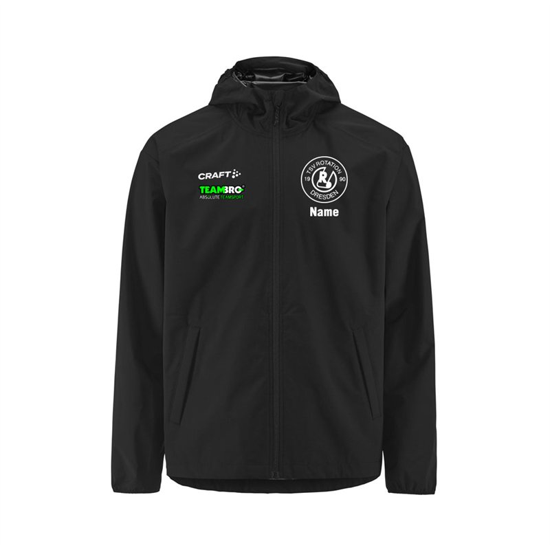 TSV Rotation Dresden Kanurennsport Regenjacke Kinder schwarz