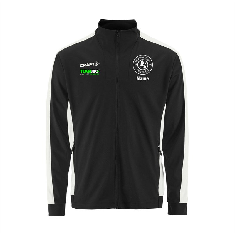TSV Rotation Dresden Kanurennsport Trainingsjacke Kinder schwarz/weiß
