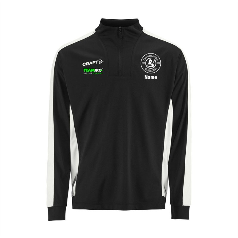 TSV Rotation Dresden Kanurennsport Trainingspullover Kinder schwarz/weiß