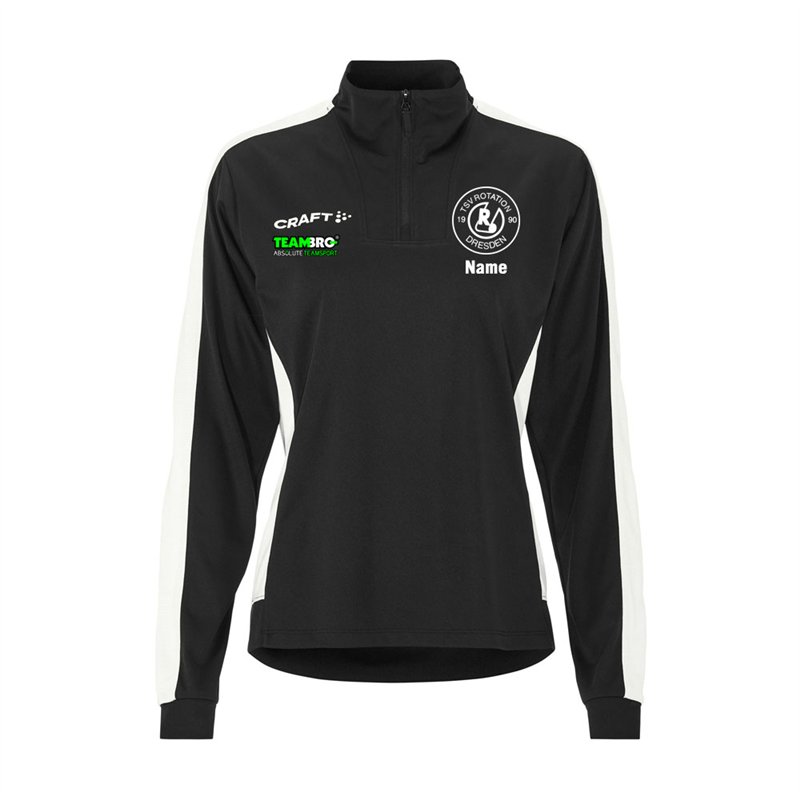 TSV Rotation Dresden Kanurennsport Trainingsshirt Damen schwarz/weiß