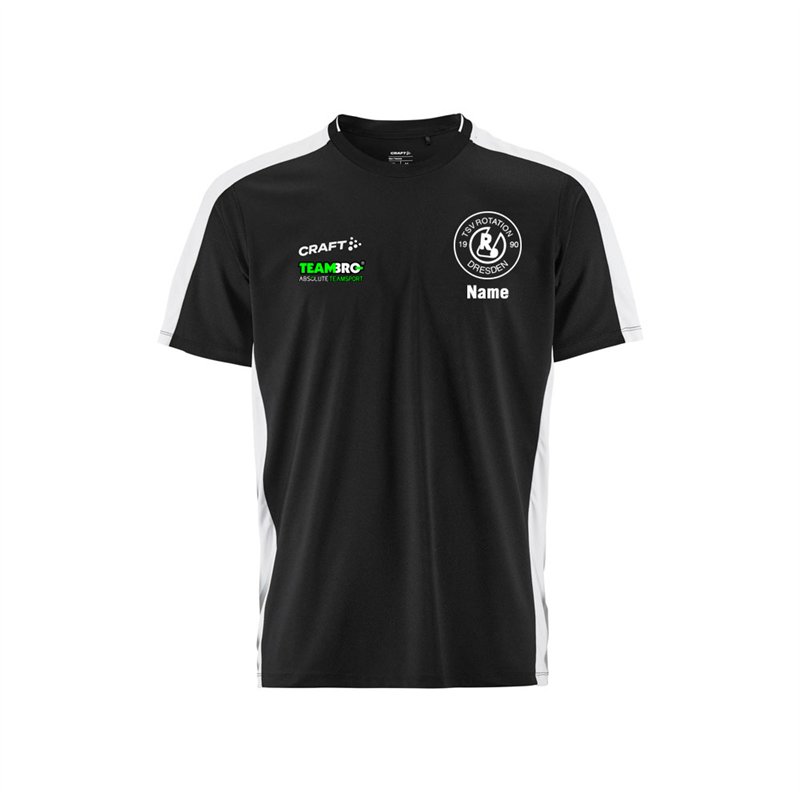 TSV Rotation Dresden Kanurennsport Trainingsshirt Herren schwarz/weiß