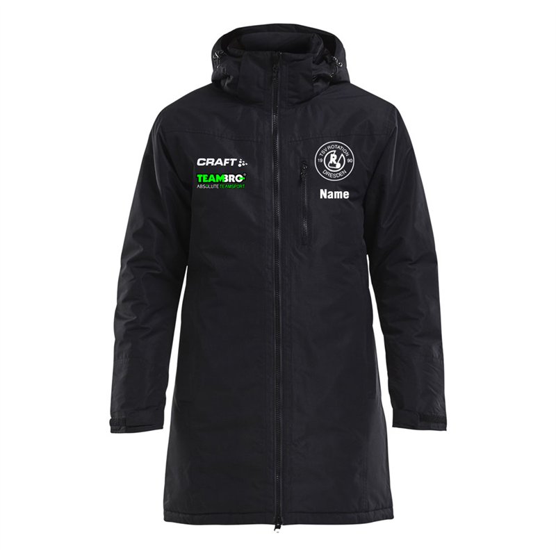 TSV Rotation Dresden Kanurennsport Wintermantel Herren schwarz