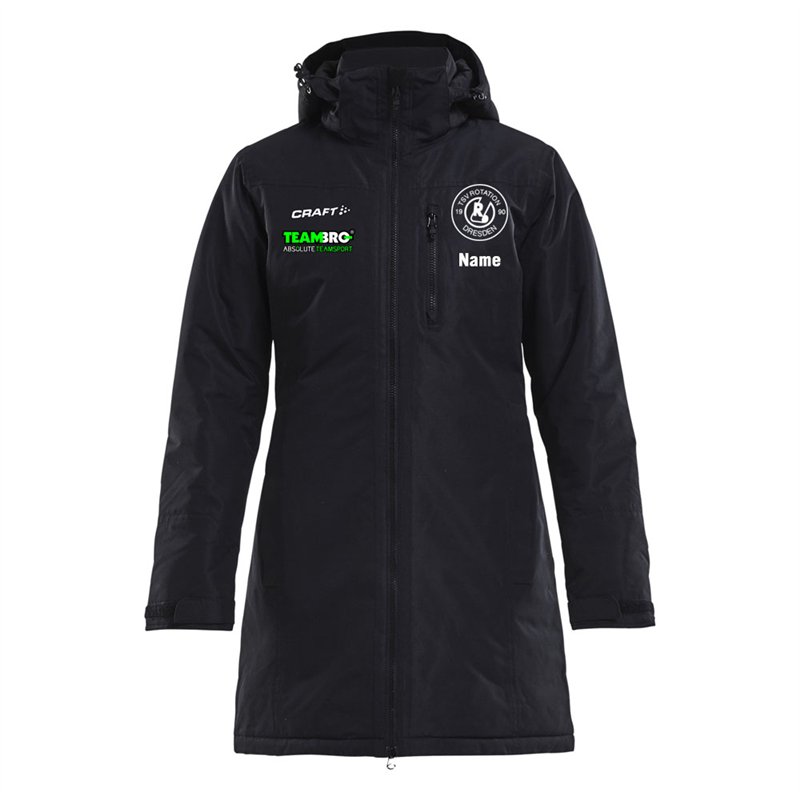 TSV Rotation Dresden Kanurennsport Wintermantel Damen schwarz