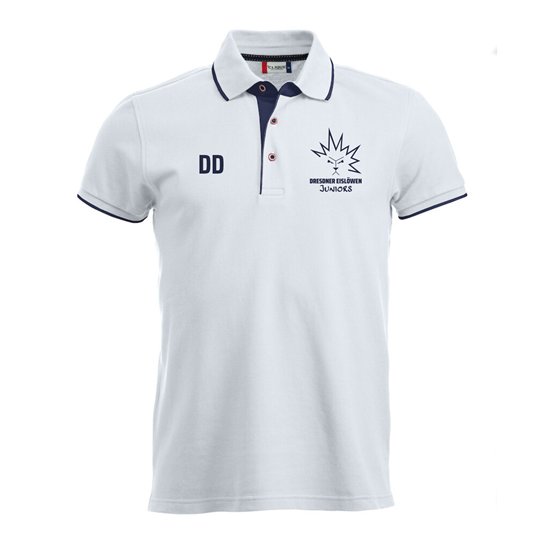 Dresdner Eislöwen Juniors Polo Unisex weiss/navy