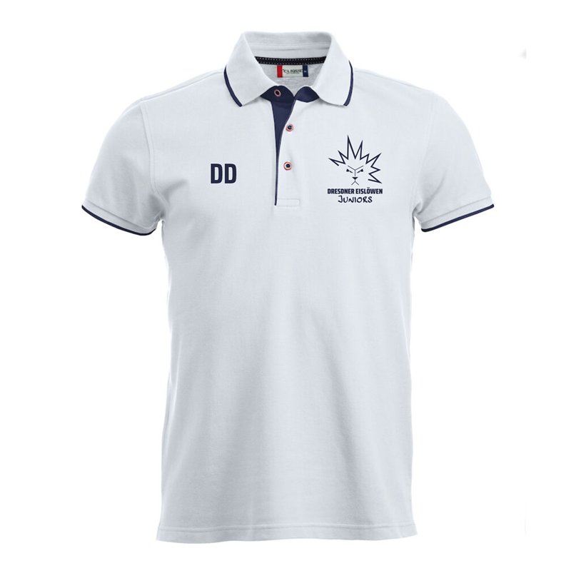 Dresdner Eislöwen Juniors Polo Unisex weiss/navy