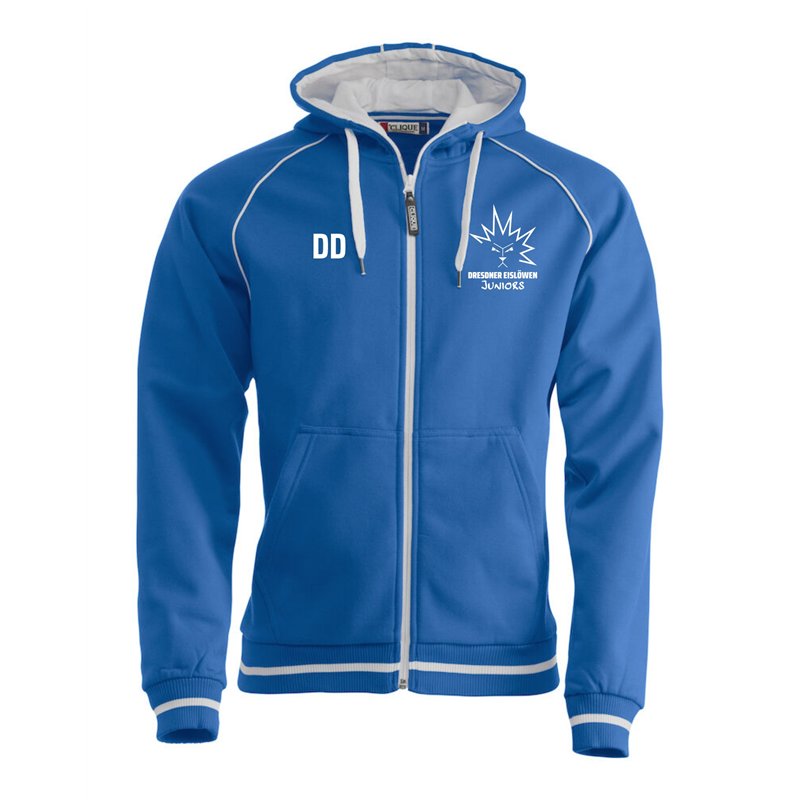 Dresdner Eislöwen Juniors Kapuzenjacke Unisex royal/weiss