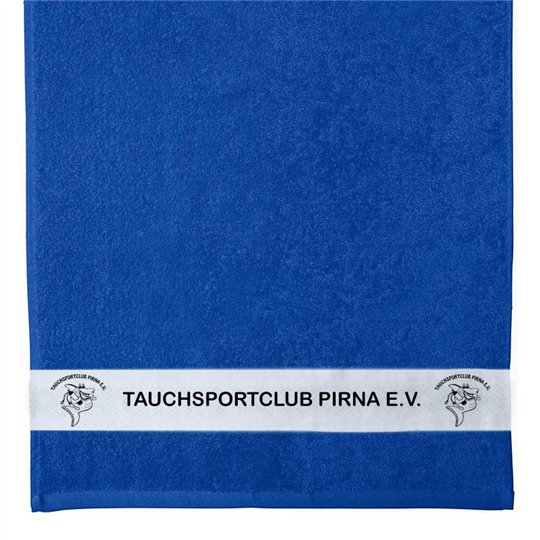 Tauchsportclub Pirna Duschtuch blau