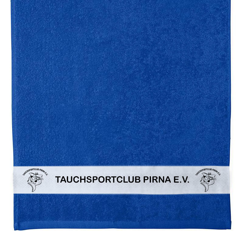 Tauchsportclub Pirna Duschtuch blau