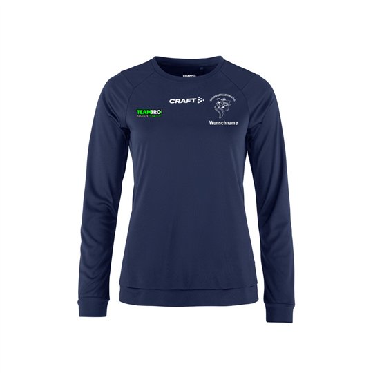 Tauchsportclub Pirna Langarm T-Shirt Damen navy