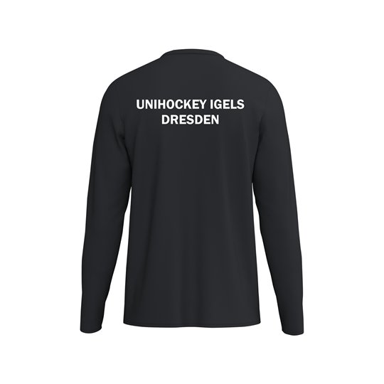 Unihockey Igels Longsleeve Kinder schwarz