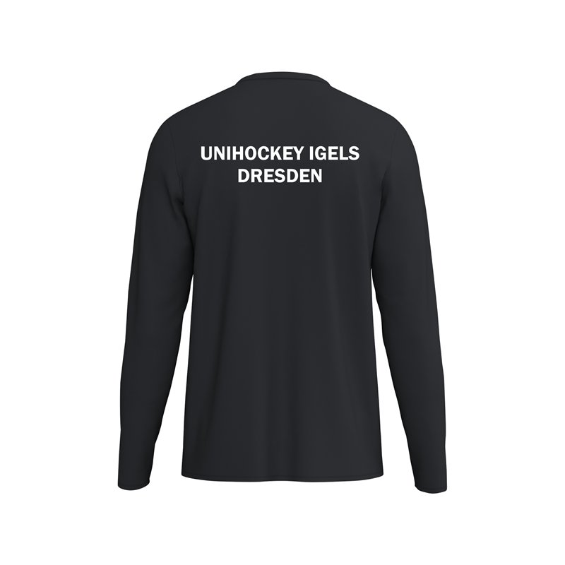 Unihockey Igels Longsleeve Kinder schwarz