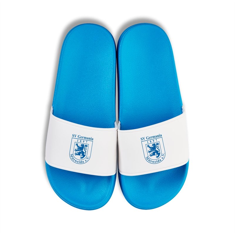 SV Germania Mittweida Badelatschen blau/weiss