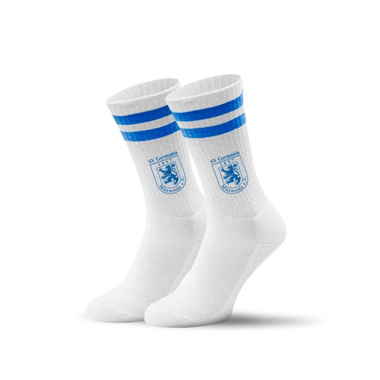 SV Germania Mittweida Socken weiss/blau