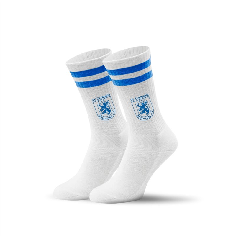 SV Germania Mittweida Socken weiss/blau