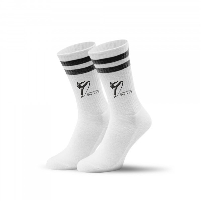 Jong-Do Socken weiss/schwarz