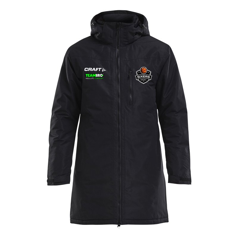 BSW SIXERS Wintermantel Herren schwarz