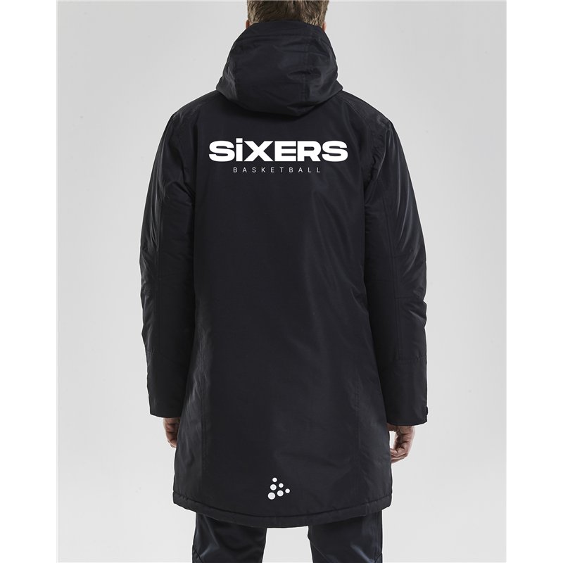 BSW SIXERS Wintermantel Herren schwarz