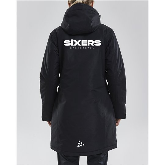 BSW SIXERS Wintermantel Damen schwarz