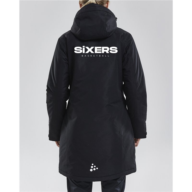 BSW SIXERS Wintermantel Damen schwarz