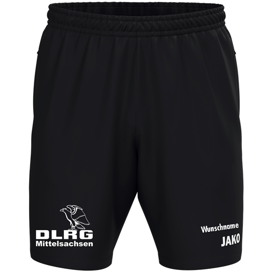 DLRG Mittelsachsen Webshort Unisex schwarz