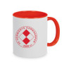 Tasse weiss/rot