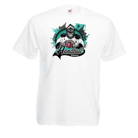 Rotation Weissenborn Unisex Fanshirt GORILLA HAND.BALL weiss