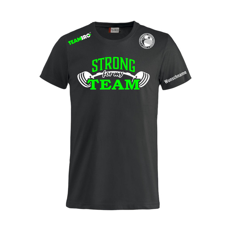 1. VVF Fanshirt STRONG FOR MY TEAM Unisex schwarz