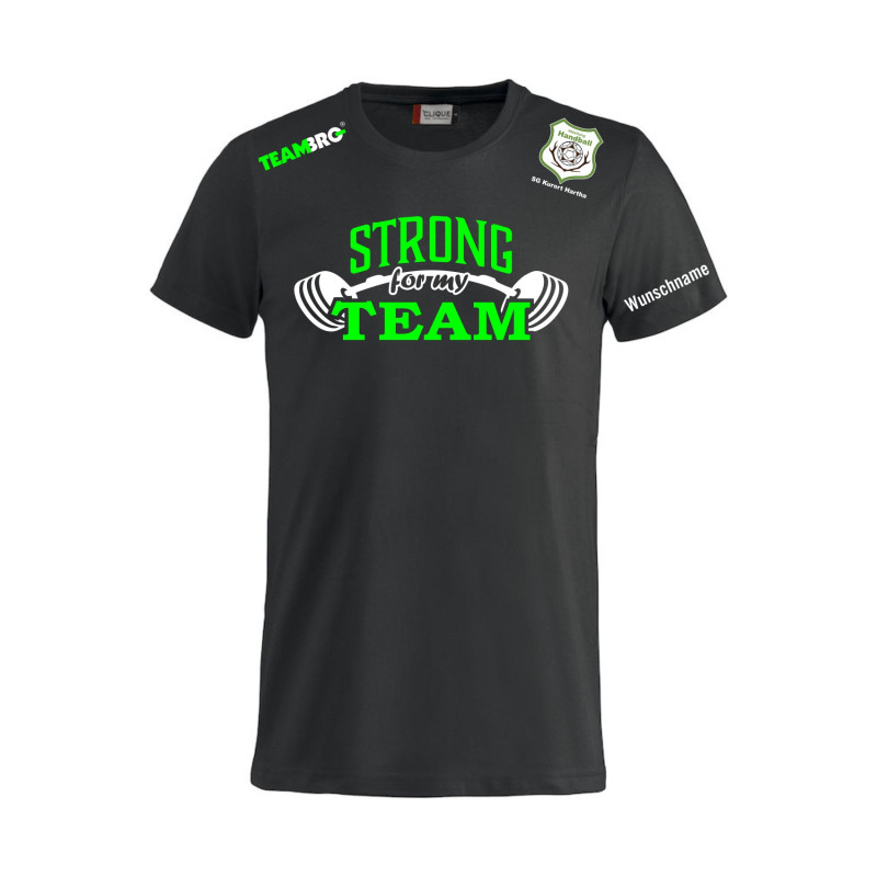SG Kurort Hartha Fanshirt STRONG FOR MY TEAM Unisex schwarz