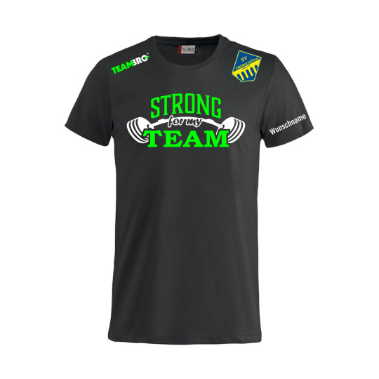 SV Oberschöna Fanshirt STRONG FOR MY TEAM Unisex schwarz
